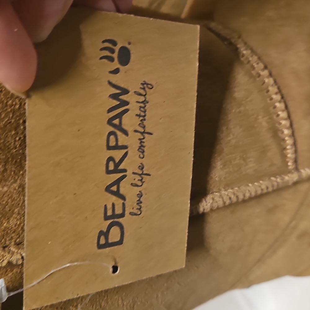 NWT BearPaw Tan Suede Mid Calf Boots Womens Size 7 - Picture 2 of 9
